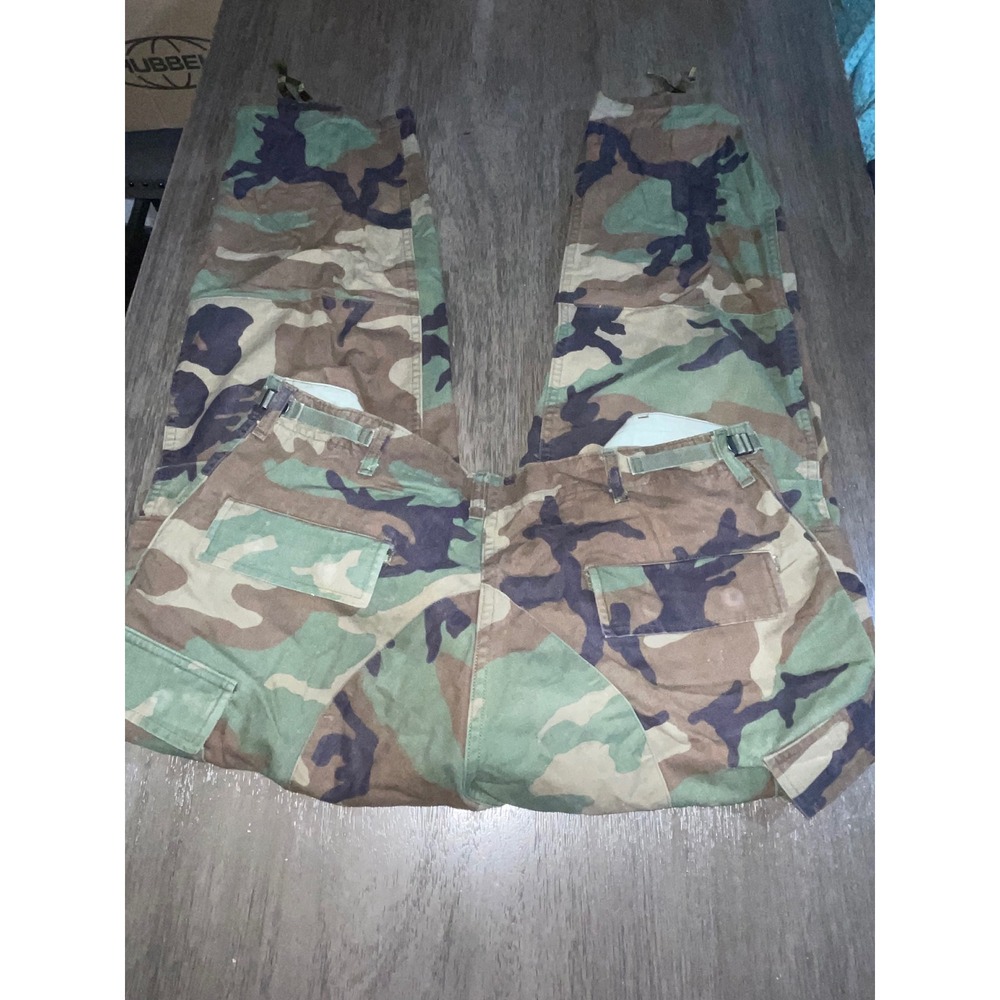 Propper Men SZ 37 Green Woodland Camo Combat Trousers Cargo Pants Military 1990 - Picture 4 of 7